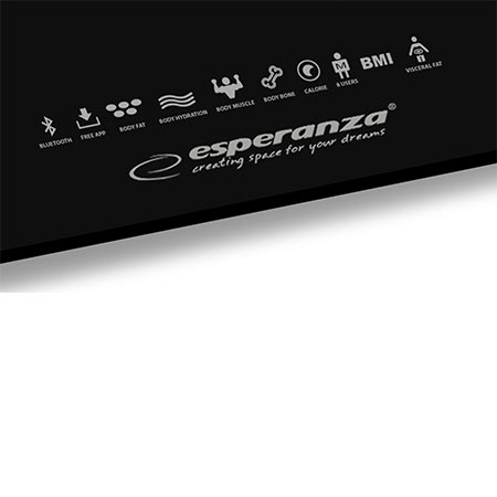 Kućna vaga ESPERANZA 8in1 bluetooth scale BESTFIT black EBS016K